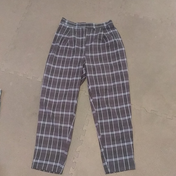 Divided Pants - Blue plaid pants from h and m. Size 2